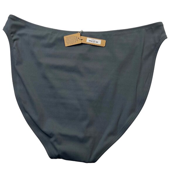 SKIMS Shaping Swim Set Bandeau Top +‎ Dipped Bikini Bottom Gunmetal 3X - Picture 7 of 13